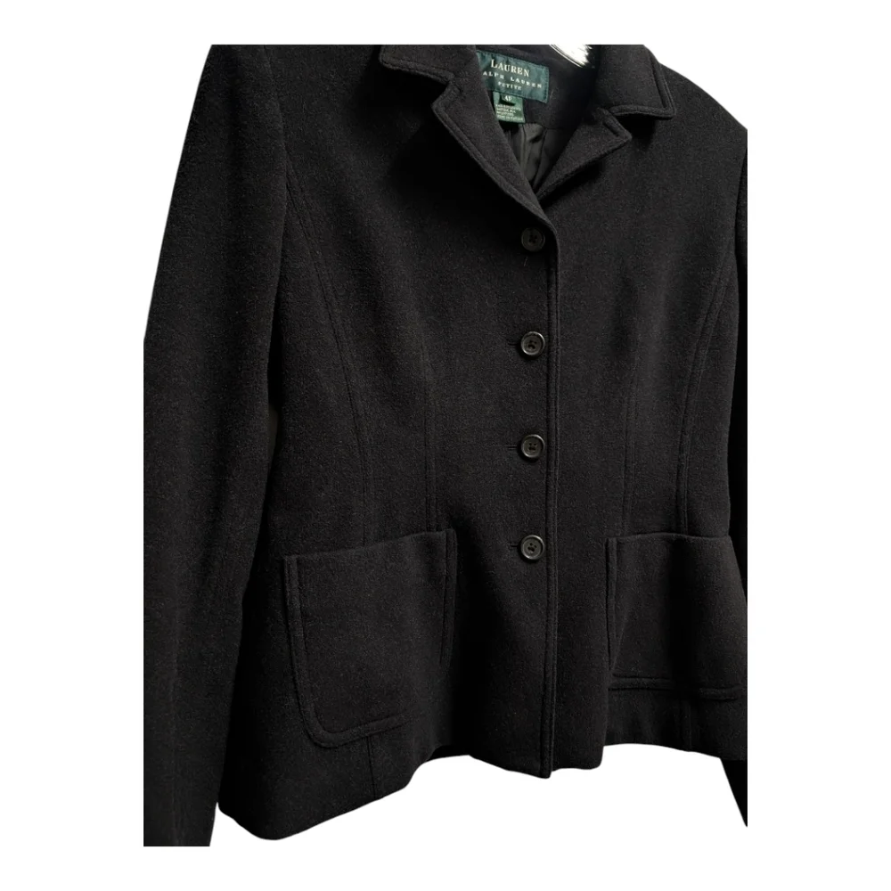 Lauren Ralph Lauren Wool Angora Blend Black Blazer Jacket 4P